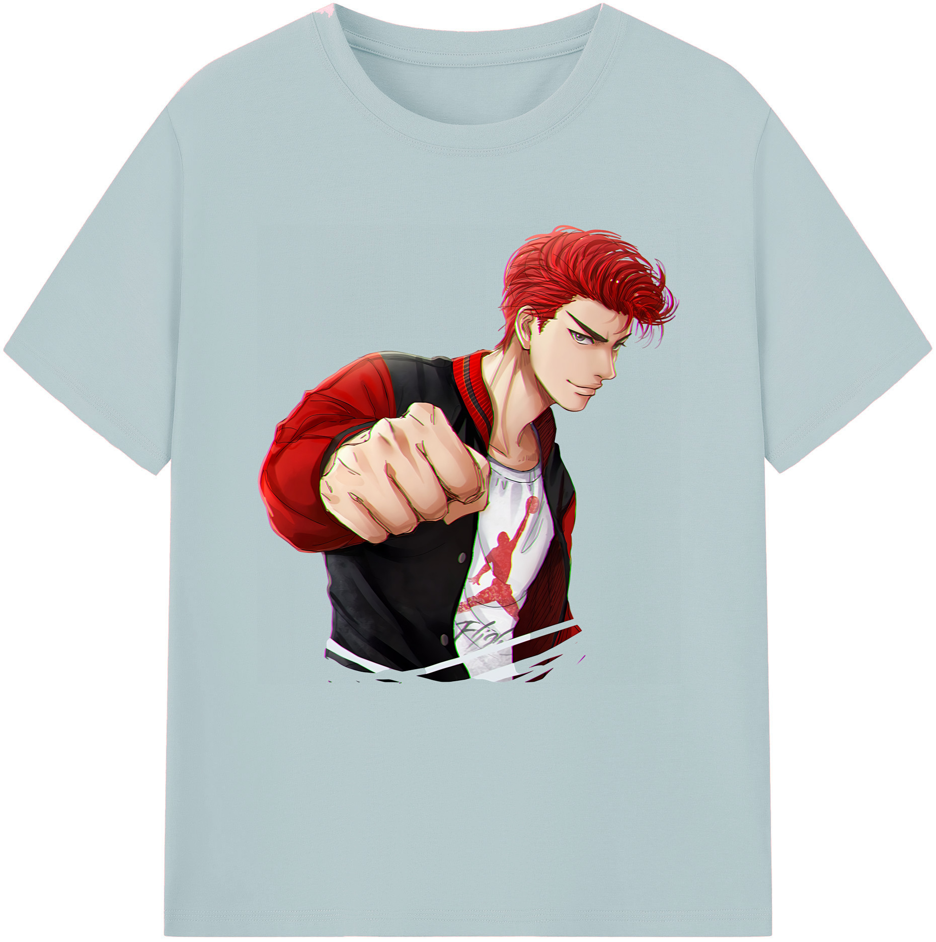 SLAM DUNK／スラムダンク 綿100％半袖Tシャツ（フロントプリント）